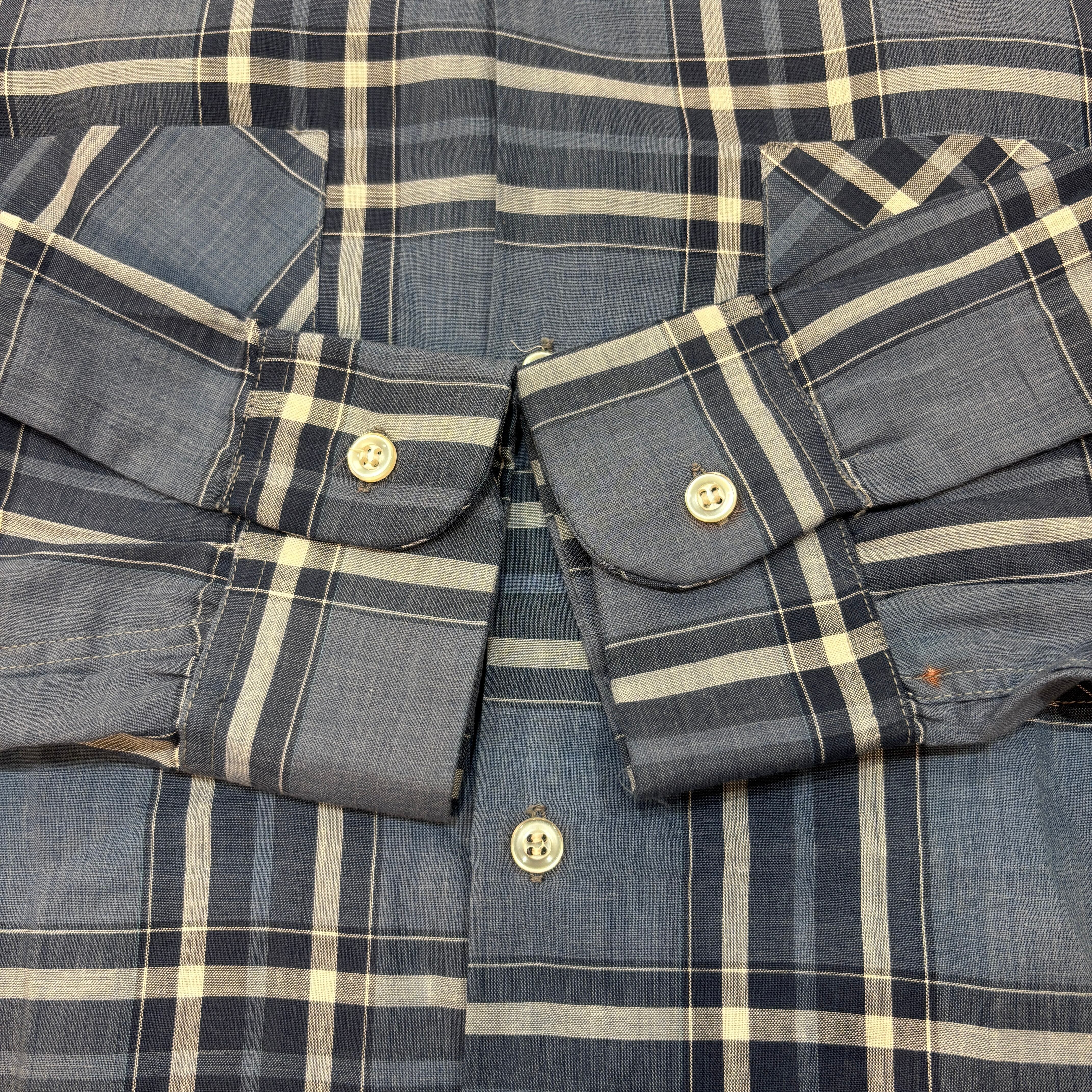 ①1960'S PENNLEIGH RAYON COTTON CHECK SHIRT | safarionline