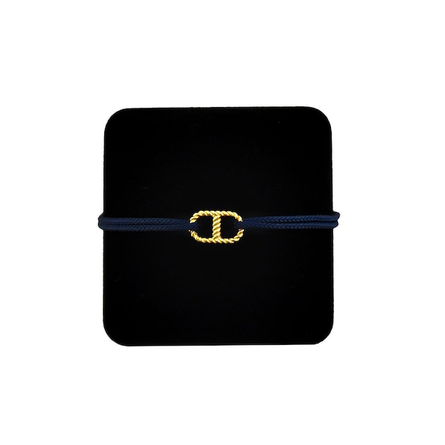 【無料ギフト包装/送料無料/限定】K18 Gold Anchor Chain Bracelet Navy【品番 20S2003】