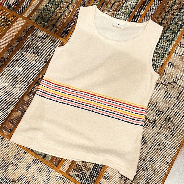 EURO BORDER SLEEVELESS TOP