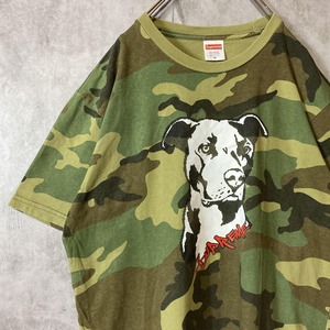 supreme camo dog print T-shirt size M 配送A