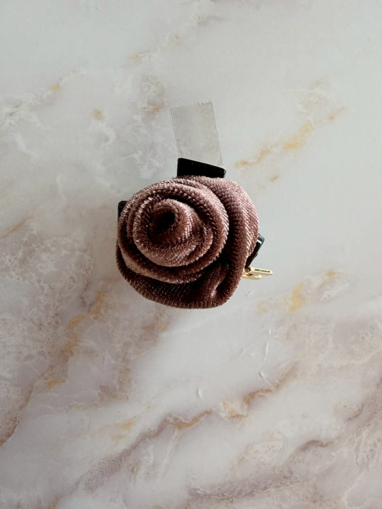 ベロアローズワニクリップ　ミニ