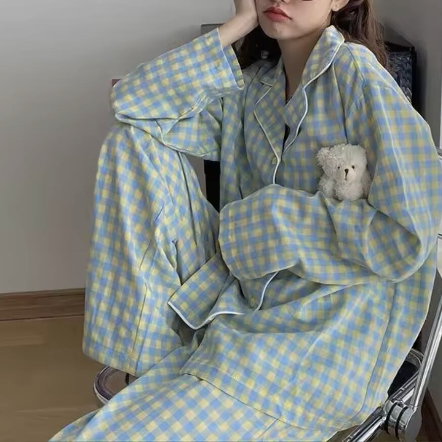 ガーリーチェックパジャマ