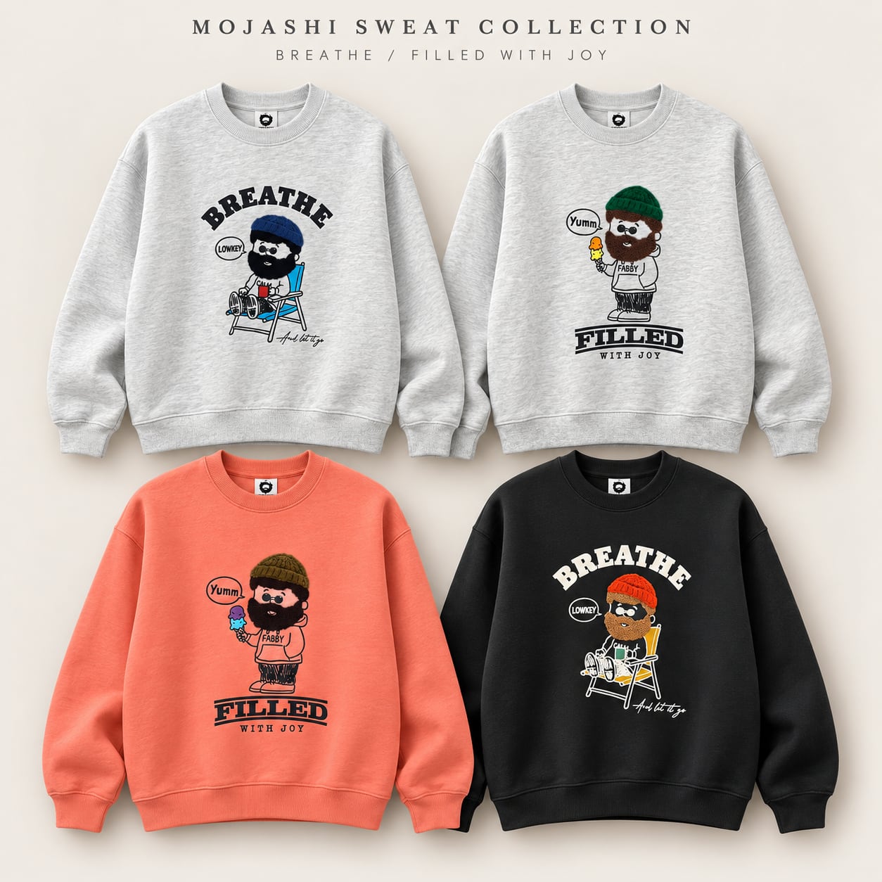 捲縮裏毛ニットアップリケOZZYスウェット