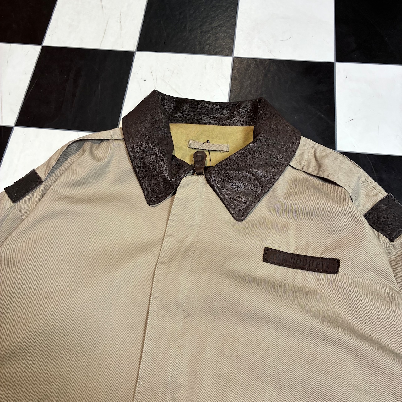 00s COCKPIT A-2フライトジャケット コットン×本革