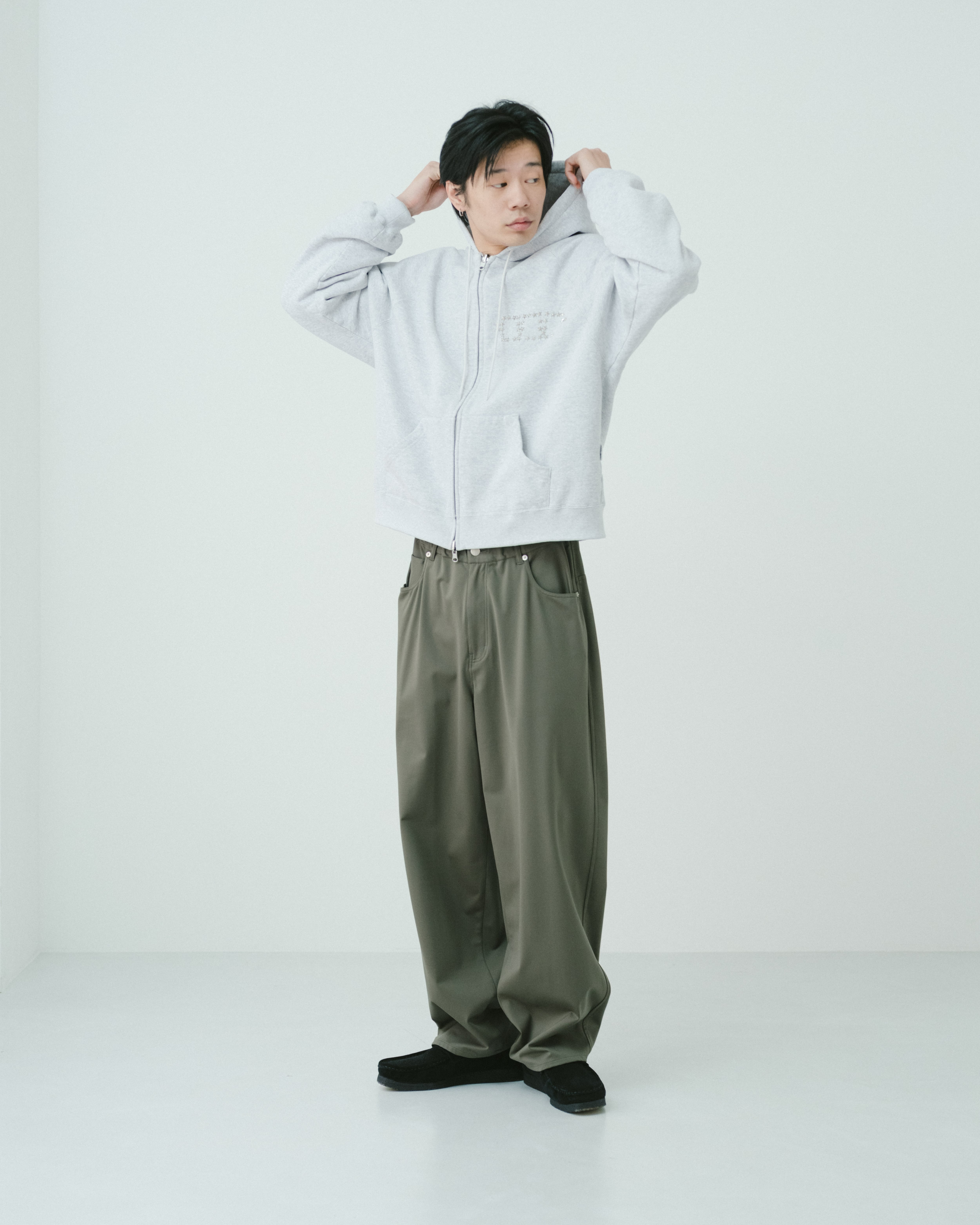 Fade damage zip up hoodie（ASH） | TTTMSW