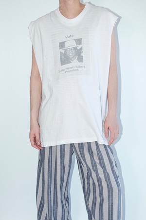 1990s print nosleeve t-shirt