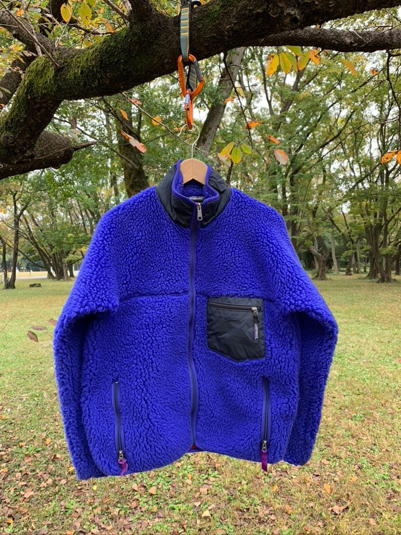 ☆ 90s パタゴニア クラシック レトロ カーディガン M コバルト レア  