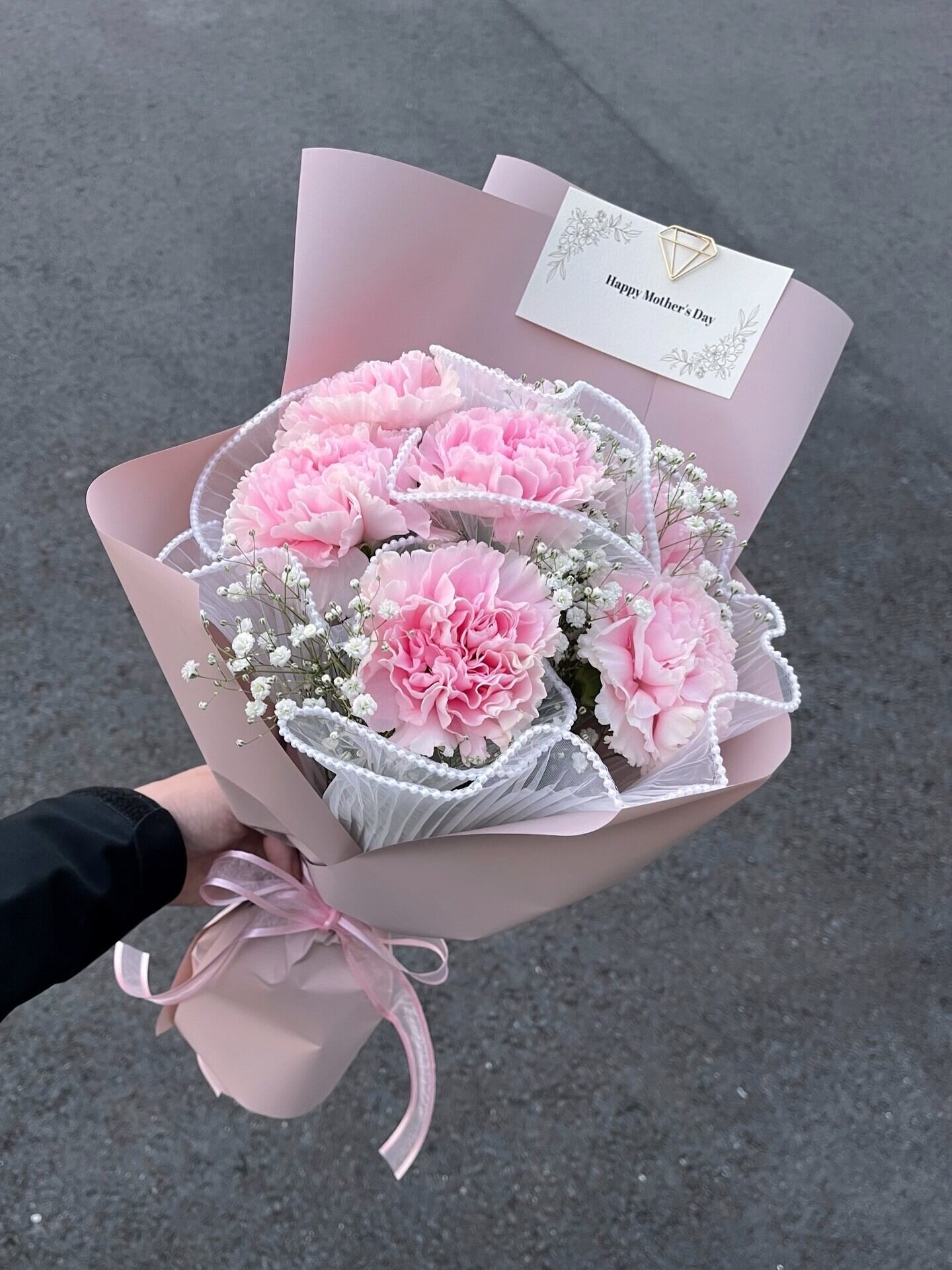 発送】mother's day bouquet ミニョンレースブーケ | くろさわ図鑑