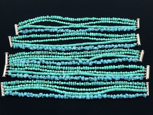 連材5つセット（ターコイズ）A