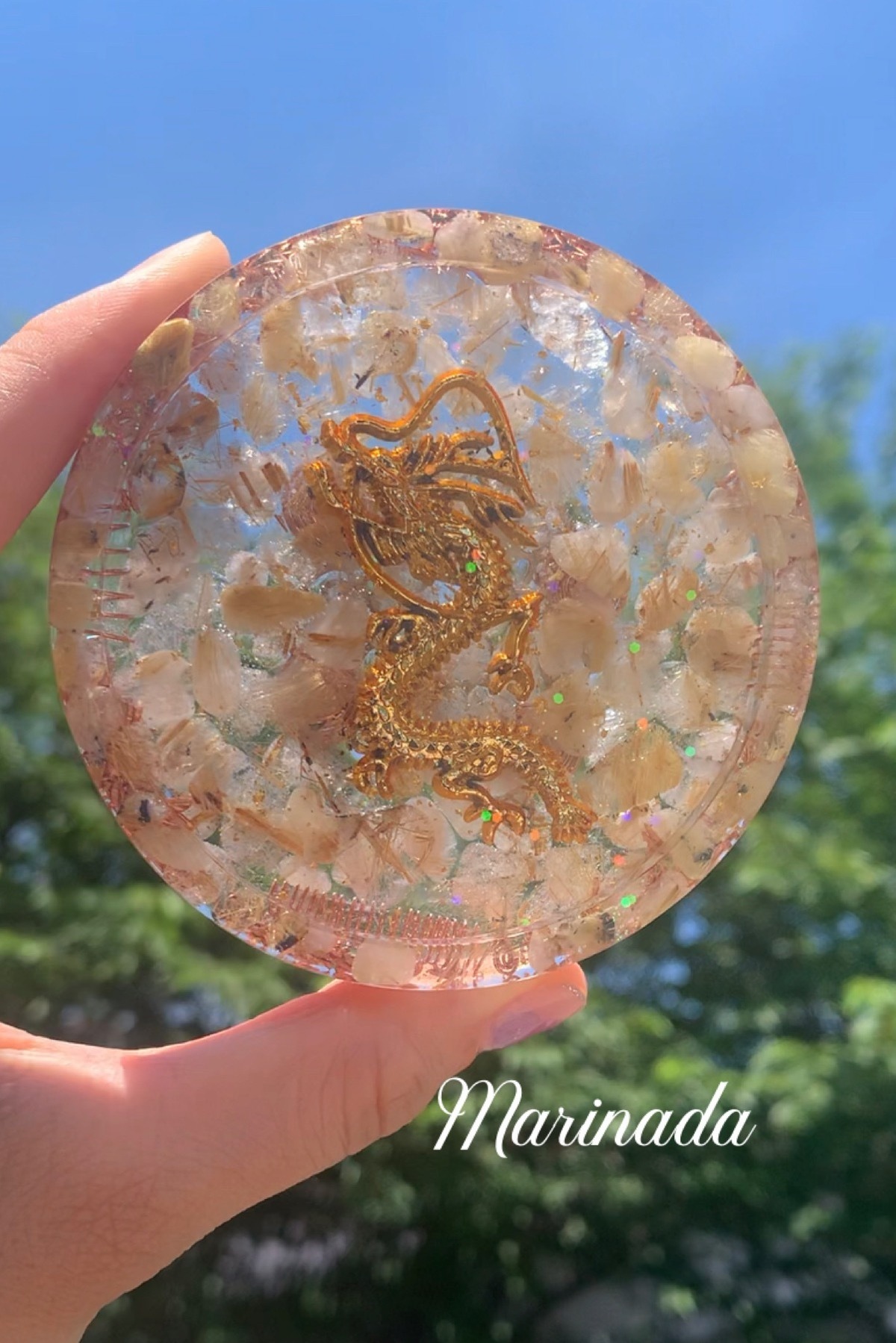 ❣️勝虫❣️オルゴナイト 浄化 プレート コースター たまらなかっ 