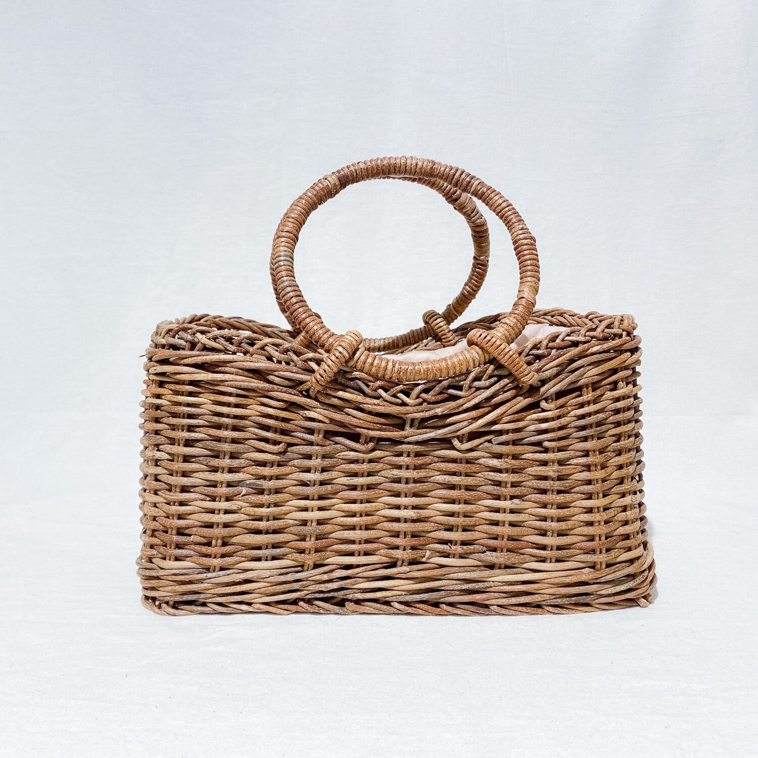 あけび蔓細工 手提げ 台形型リング手 東北スタンダードマーケット