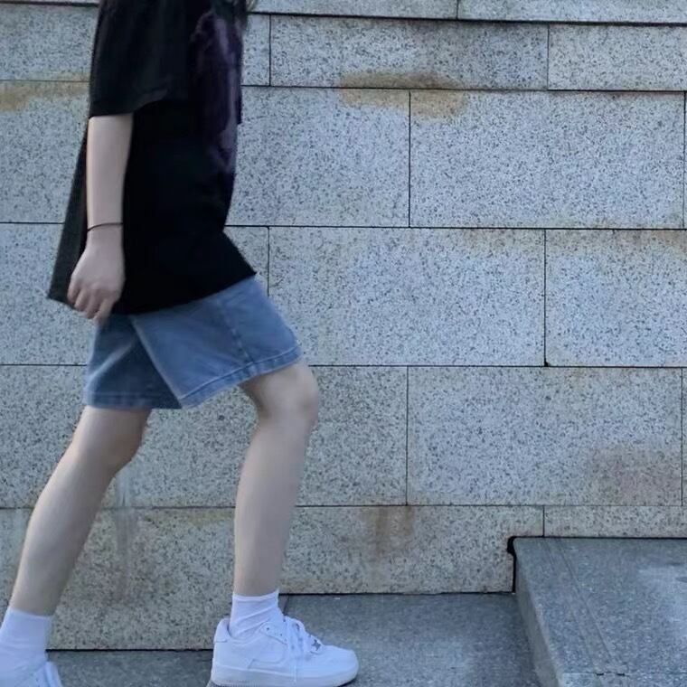 【新作】【送料無料】 デニムショートパンツ 2021 夏新作 トレンド レディース インハイウエスト スリム Aライン ワイドレッグ ミッドパンツ ルーズ 5点パンツ ネットセレブ 0384892404467