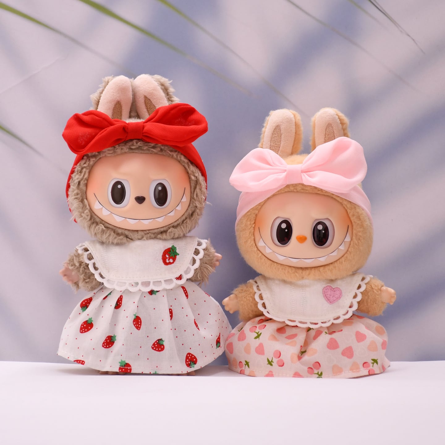 Labubu 1-3代用 サマー フルーツワンピース+リボンヘアアクセサリー