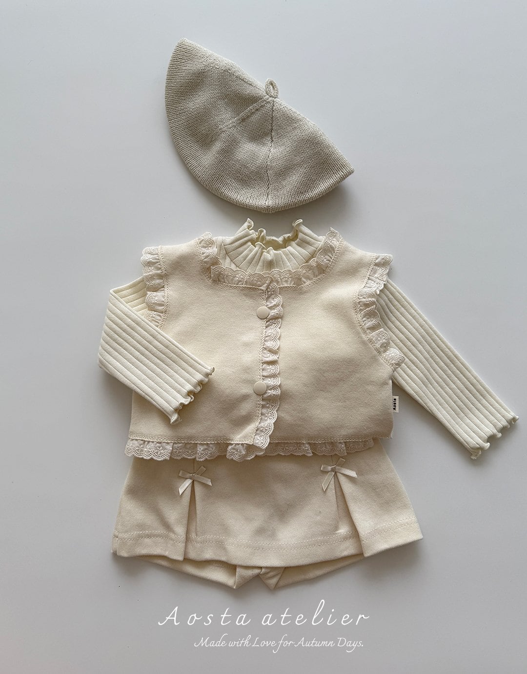 残り2点 即納⌇100,110cm リブ カメリア Tシャツ