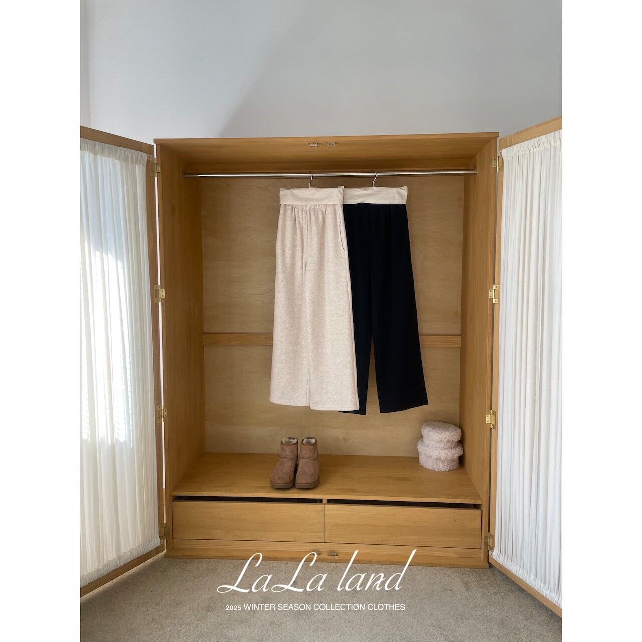 《予約》lala land ¨ adult) mom ribbed mink pants