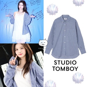 ★NMIXX ソリュン 着用！！【STUDIO TOMBOY】オーバーサイズ チェック シャツ