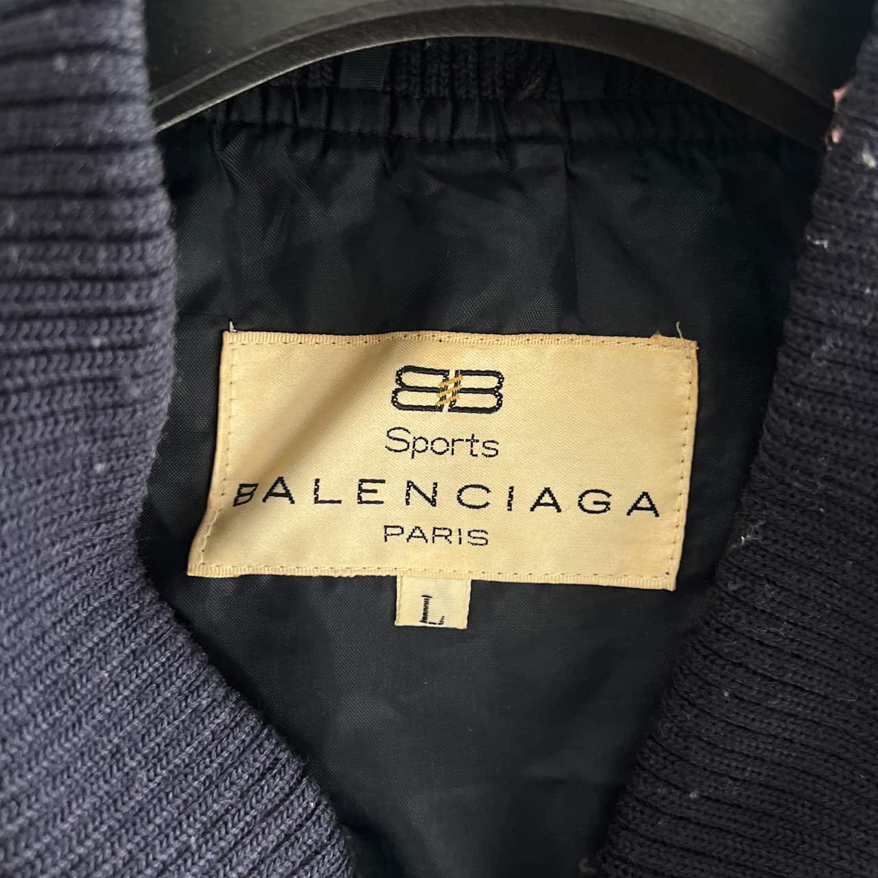 90s BALENCIAGA Sports バレンシアガ スポーツ 総柄 ジップアップ ブルゾン ジャケット L/マルチカラー系 メンズ 派手 ヴィンテージ ゴルフ