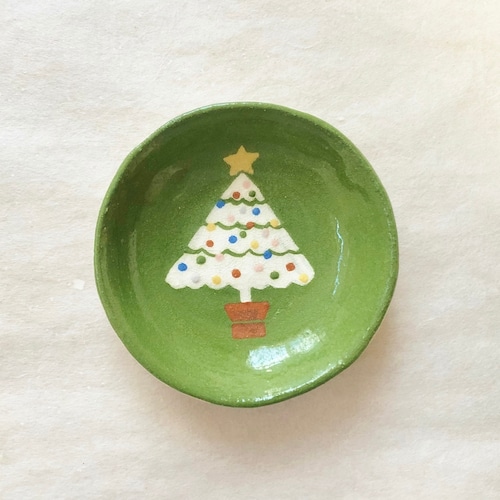 ＜楽入窯＞豆皿（クリスマス）