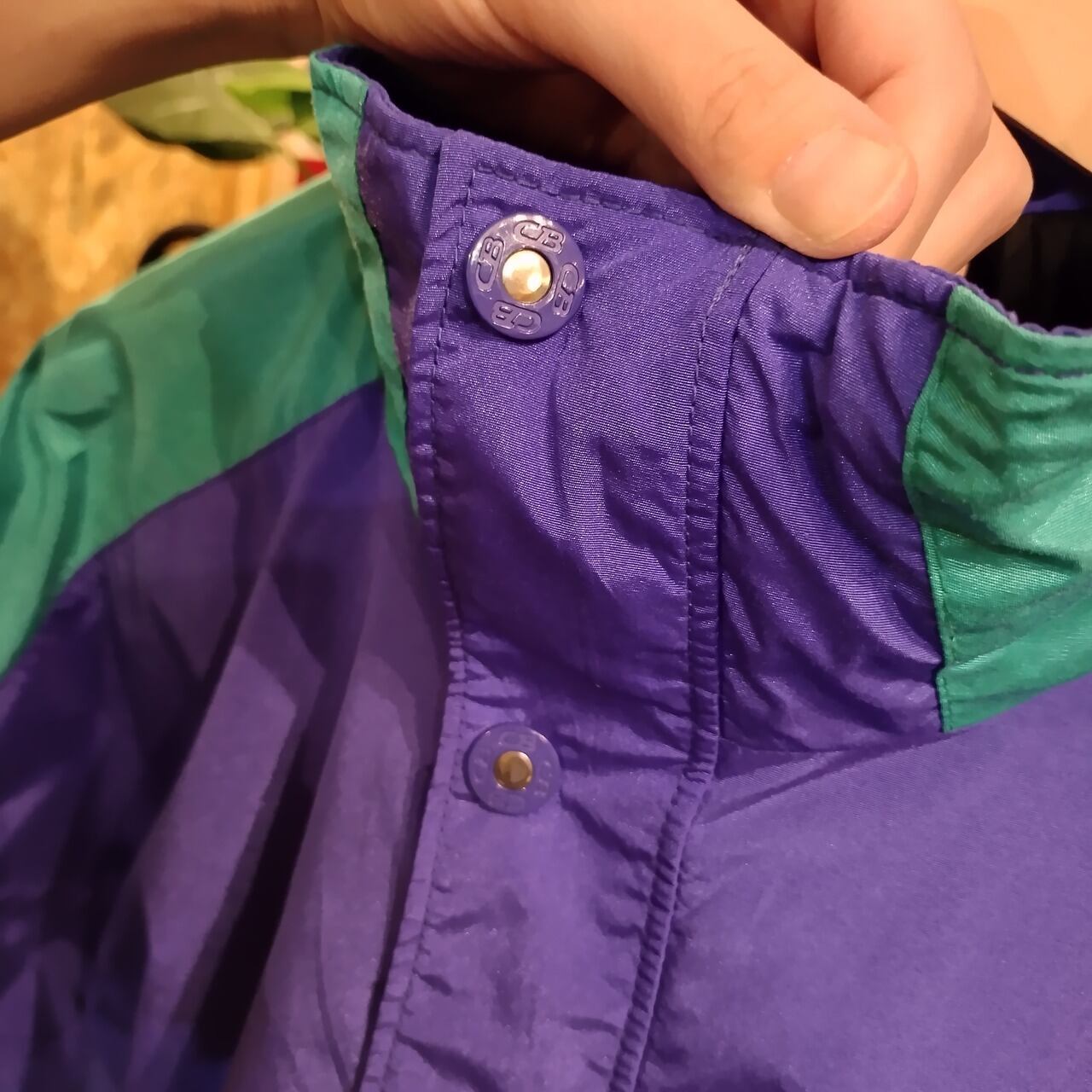 49855 USA製ナイロンジャケット紺色L