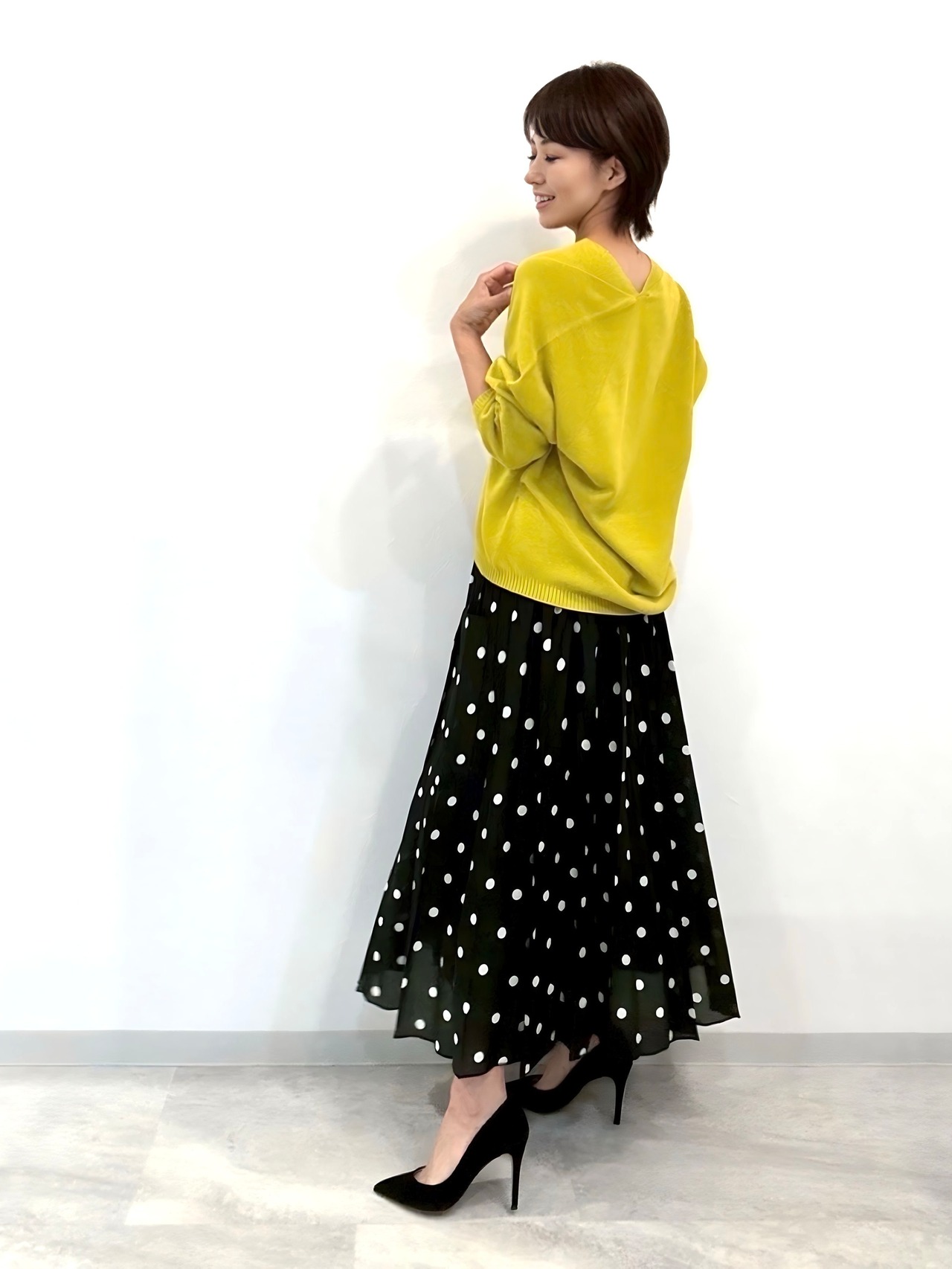 ドット変形スカート