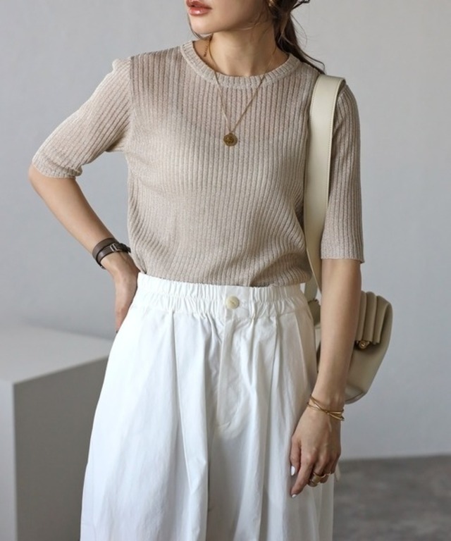 コットンサイドスリットロンT