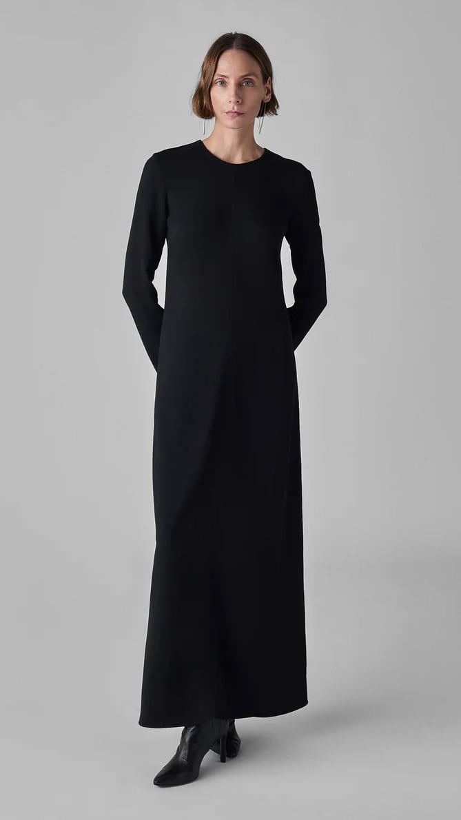 CO -Long Sleeve Column Dress- :BLACK,