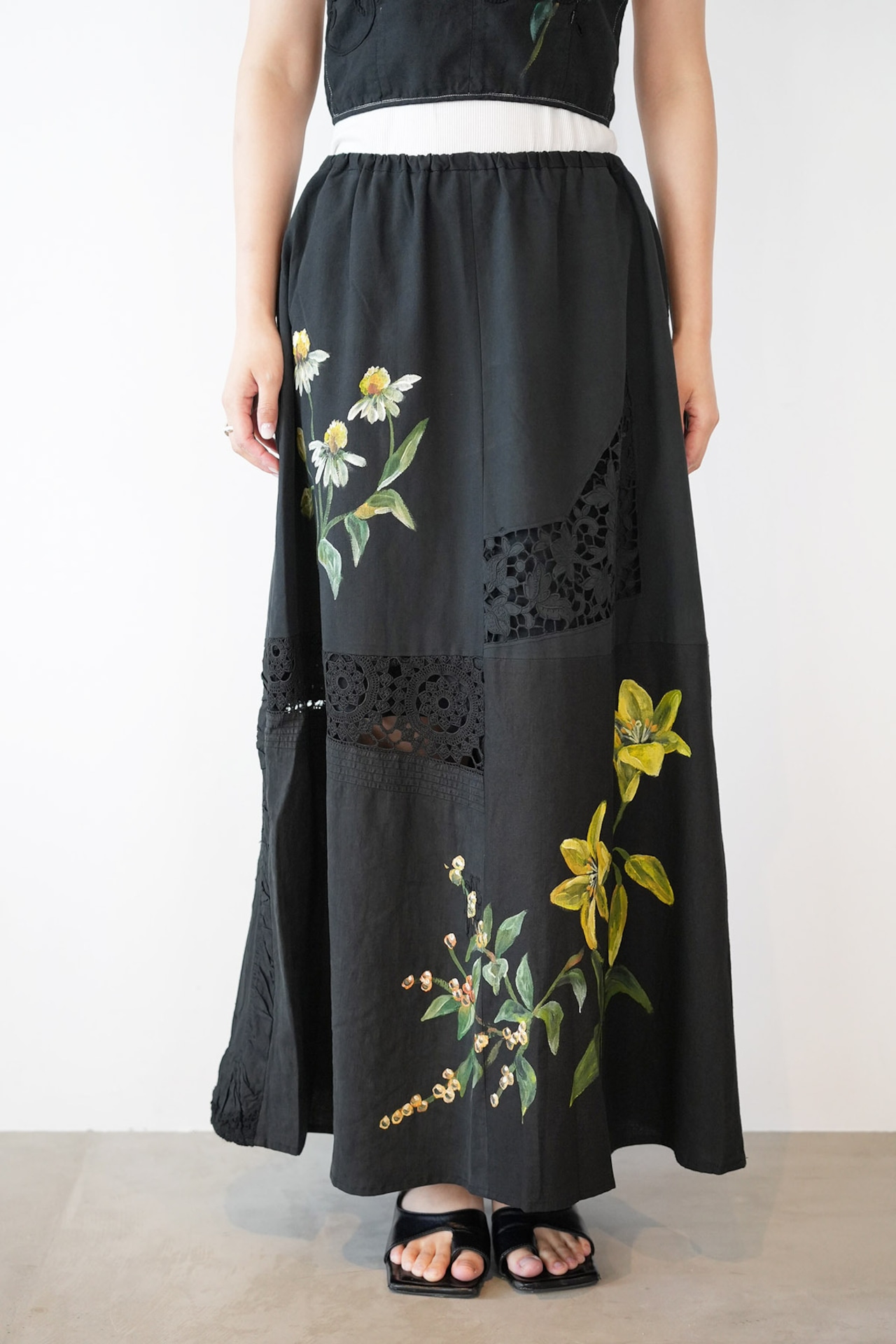 vintage lace skirt cherry