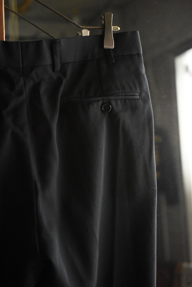OK/00's “BROOKS BROTHERS" wool serge wide slacks.