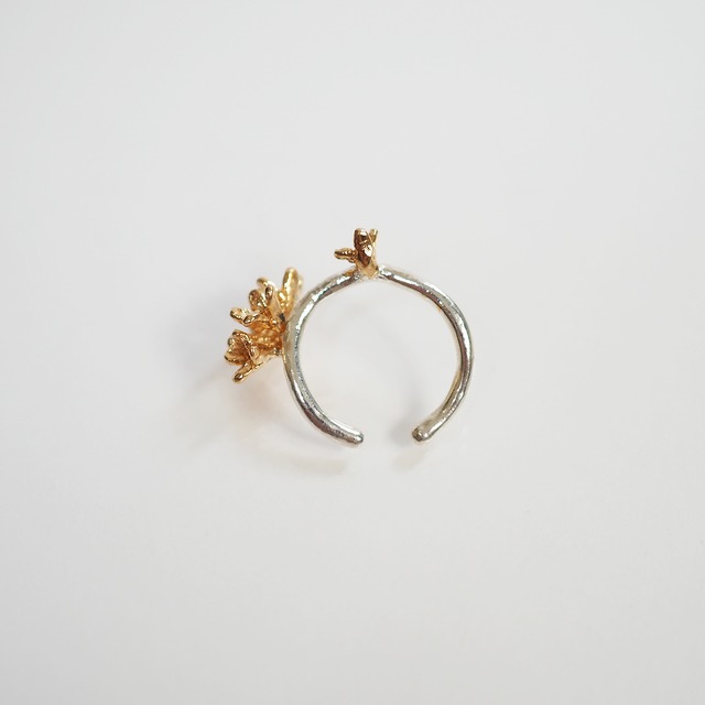 金木犀のイヤーカフ(silver×gold)