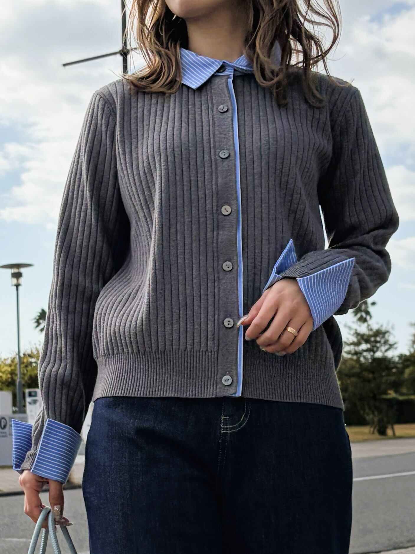 Theory 20ss リブロングカーディガン Ron Herman California Front Zip Knit Cardigan New Arrival | 株式