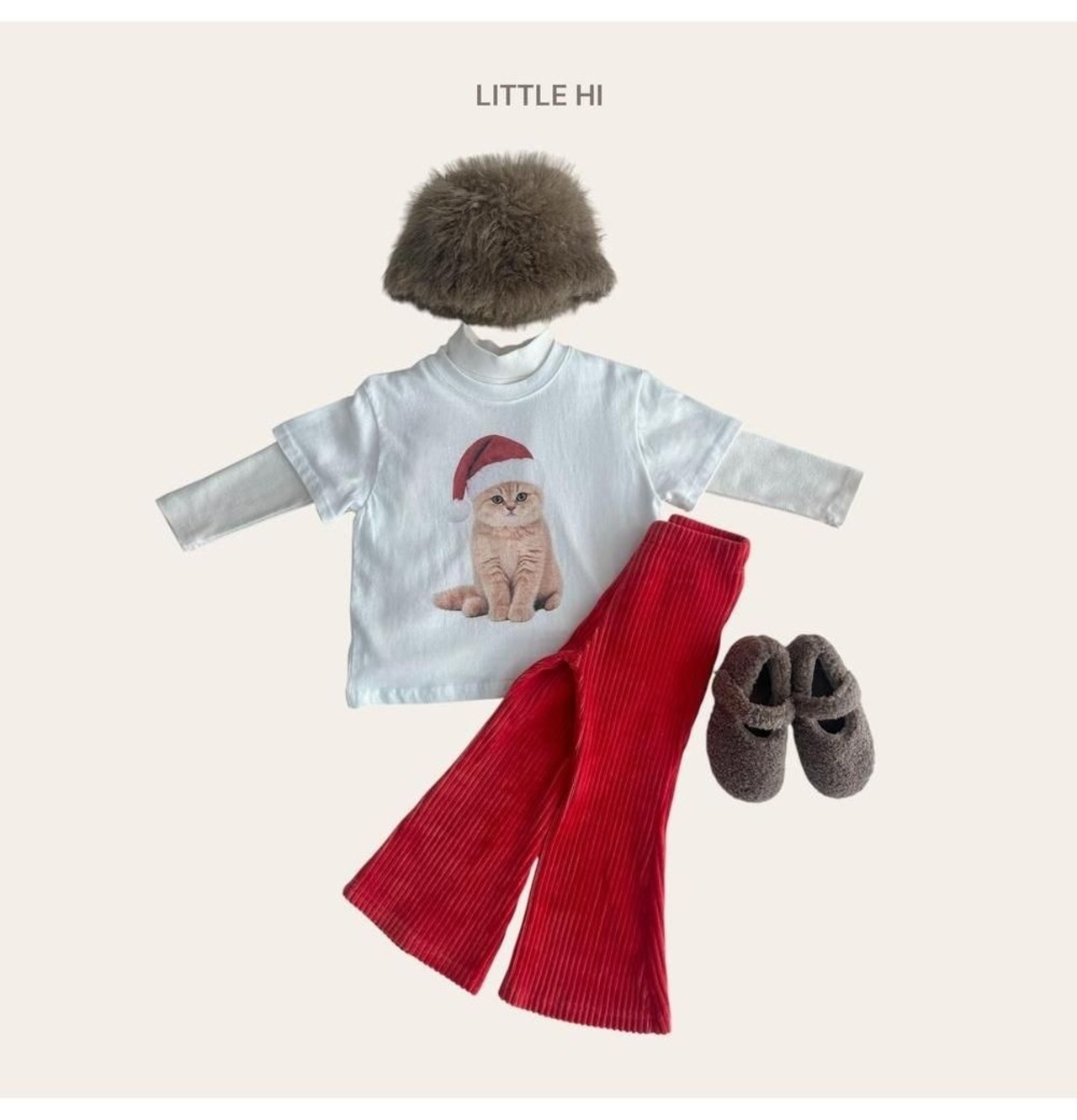 〖取寄〗韓国子供服 / 26winter / Little Hi / ベロアポップブーツカットパンツ / キッズ *XS~XL*
