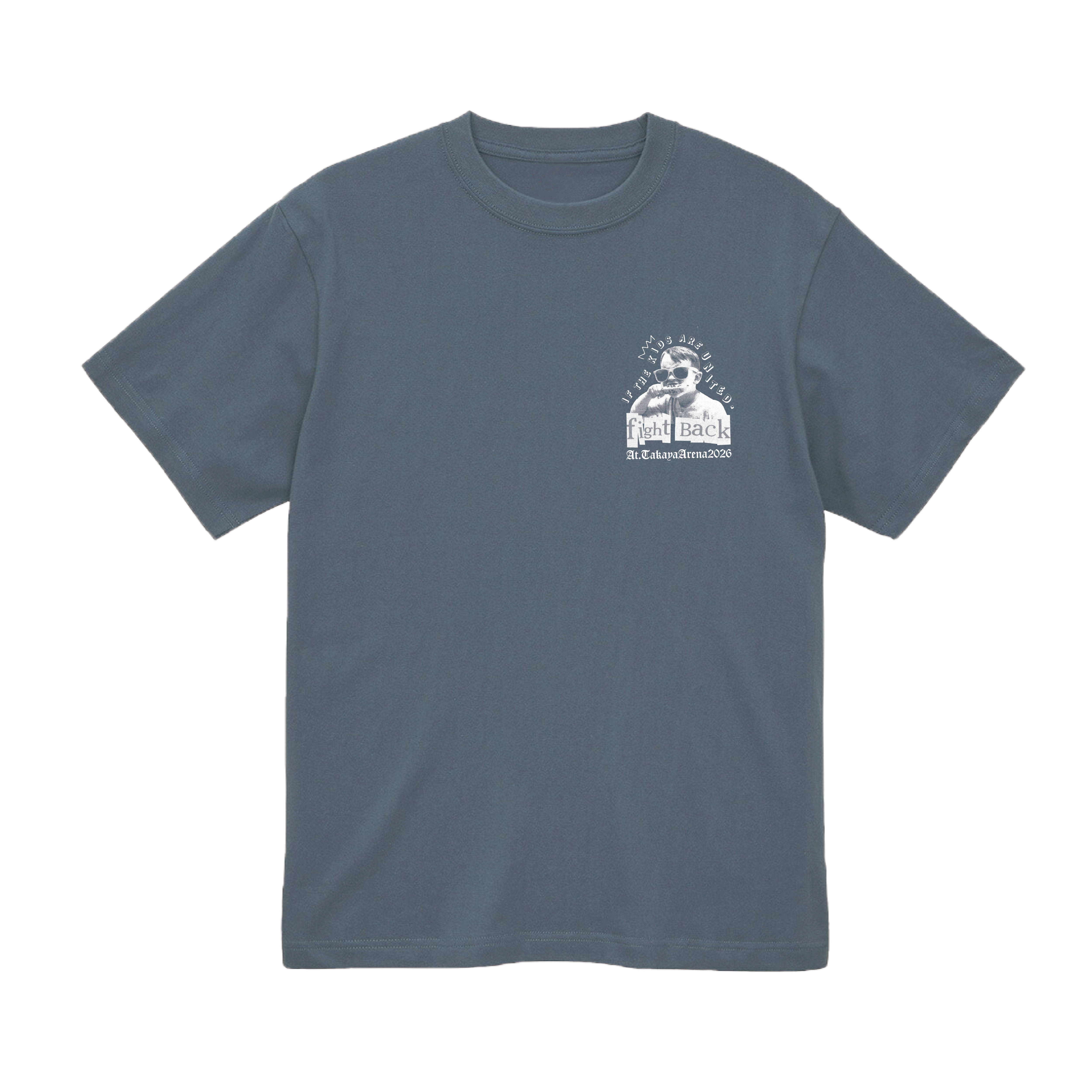 KIDS T-SHIRTS【 Hazy Navy × White 】《FIGHT BACK 2026 先行通販：4