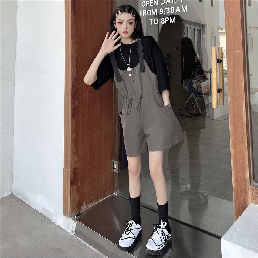 サマースタイルルーズショーツ オーバーオール カジュアルパンツ かわいい 夏物 ブルマー ケッペル3387196600