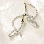 ツイストパールピアス 両耳 韓国アクセ 韓国デザイン 4センチ デザイナーの推しピアス bittersweet