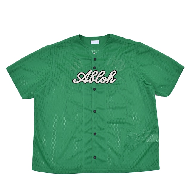 【OFF-WHITE】BASEBALL MESH S/S SHIRT(GREEN/WHITE)