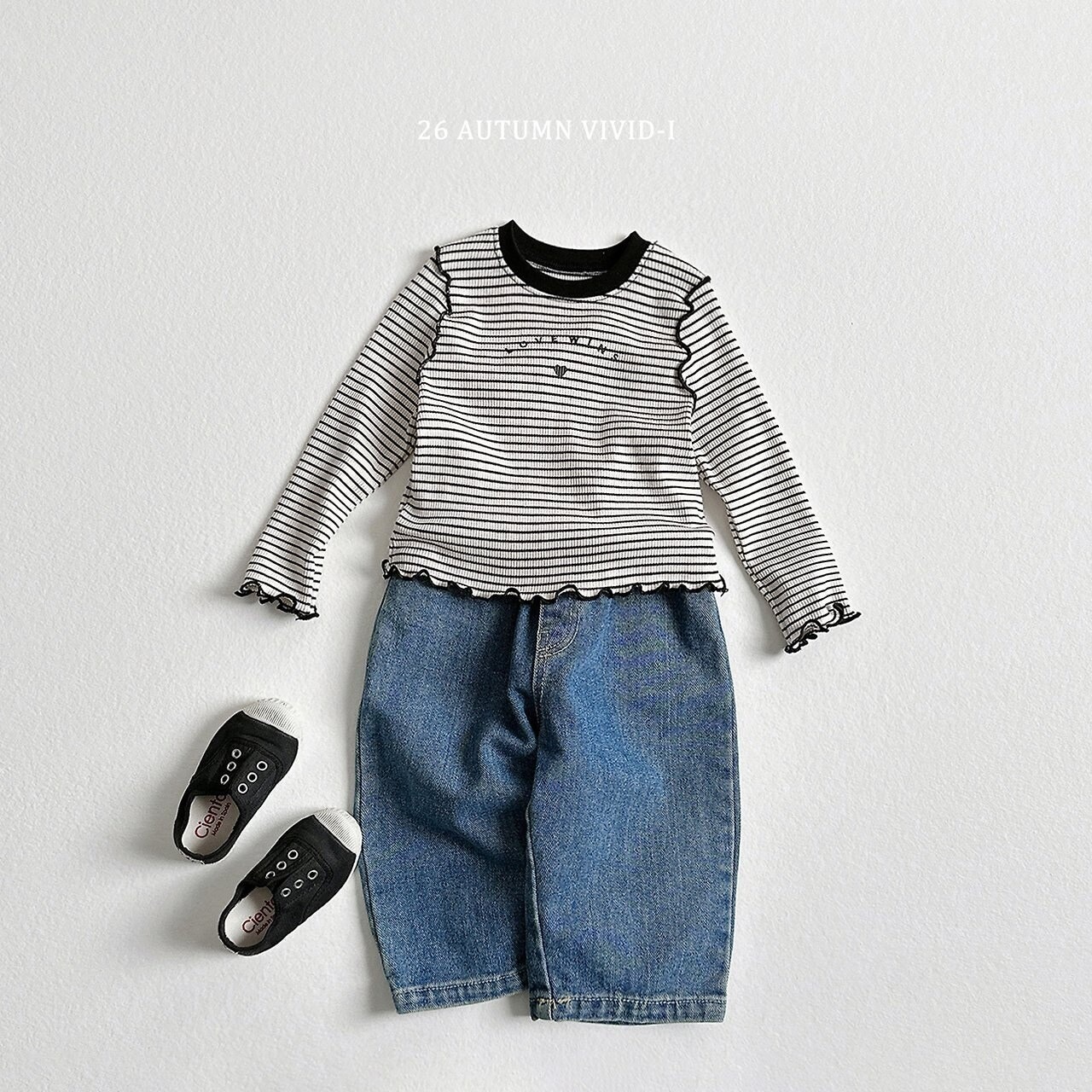 韓国子供服 / VIVID-I / 26Autumn / ラブレインズ Tシャツ / キッズ服 / ジュニア服 / 秋服 *XS~JM*