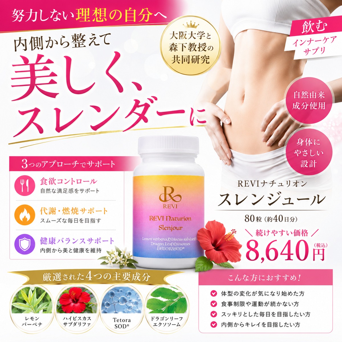 REVI 飲むマンジャロの様なサプリ！ナチュリオンスレンジュール | REVI
