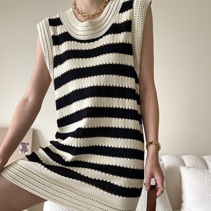 ボーダーニットショートワンピース 21803