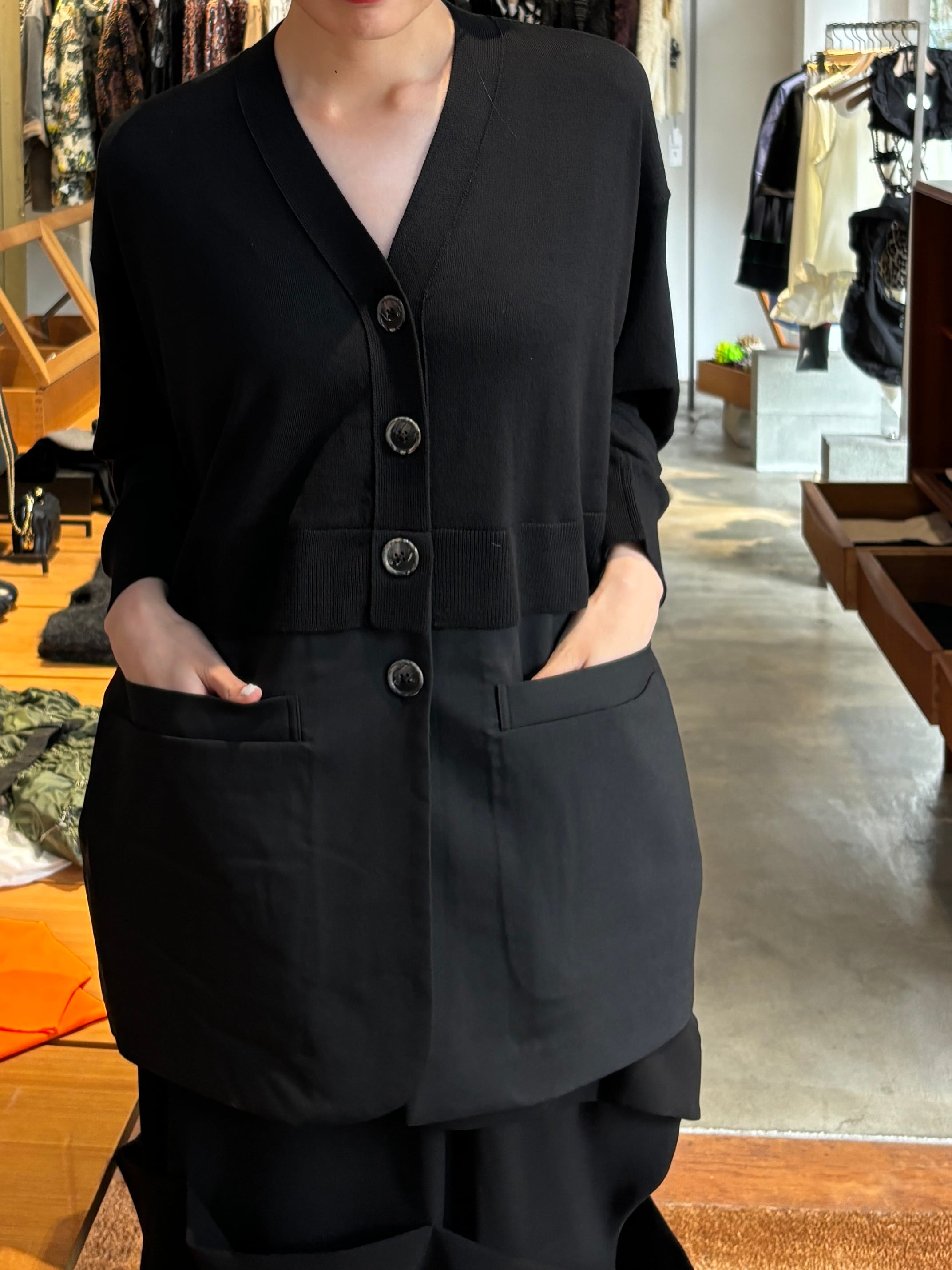 24AW】ENFOLD エンフォルド / JACKET LAYERED CARDIGAN | TRENT 