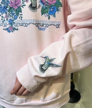 80’s 90’s bird & rose print sweat