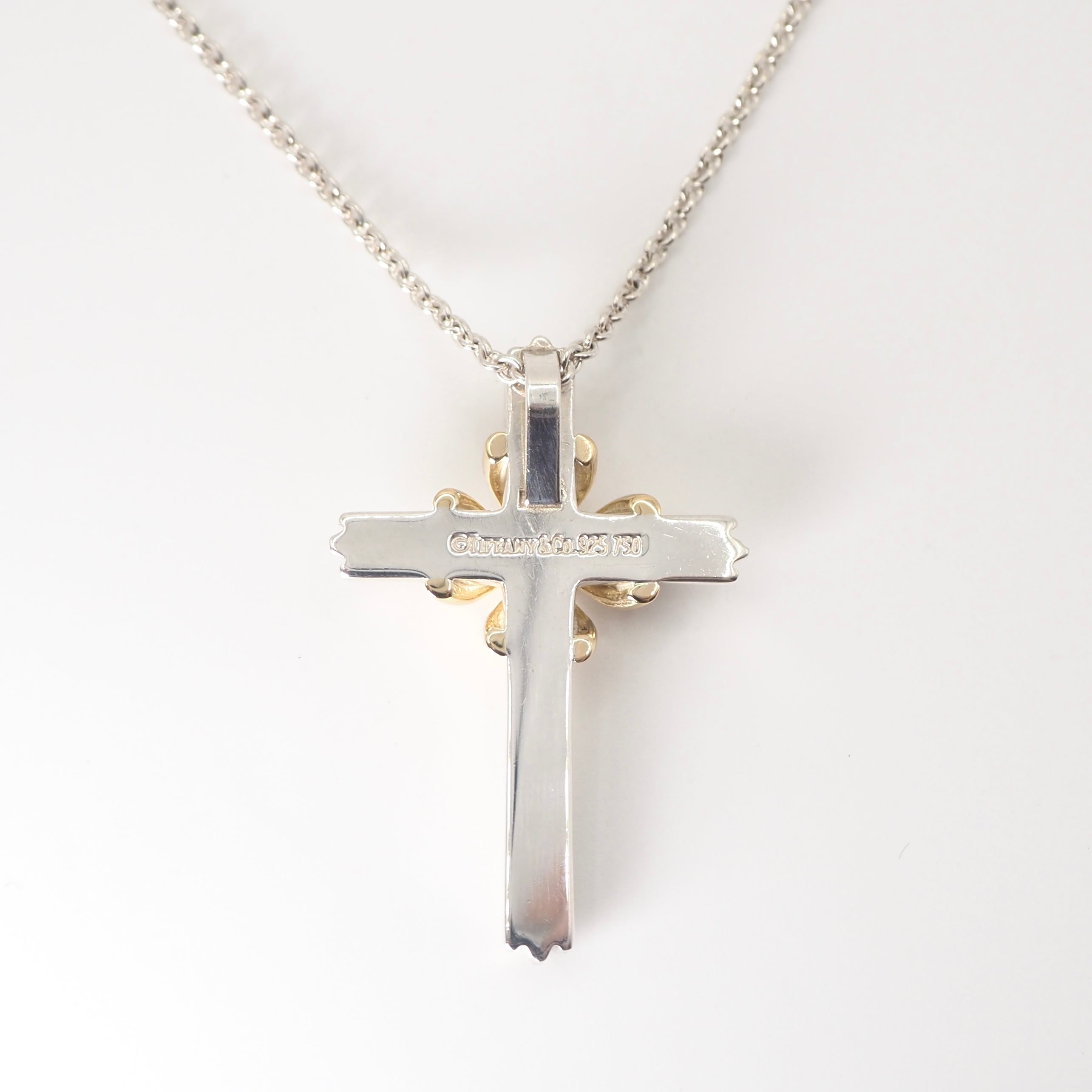 Tiffany&Co. シグネチャークロスコンビネックレス シルバー925 K18