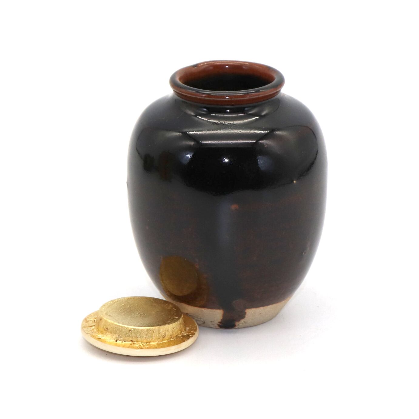 赤膚山・昭山窯・大塩昭山・遠州市松宝・茶入・茶道具・陶磁器・No