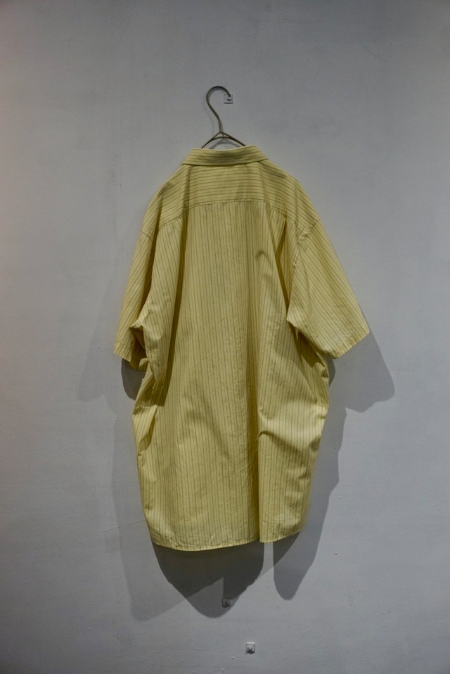 cotton polyester stripe s/s shirt