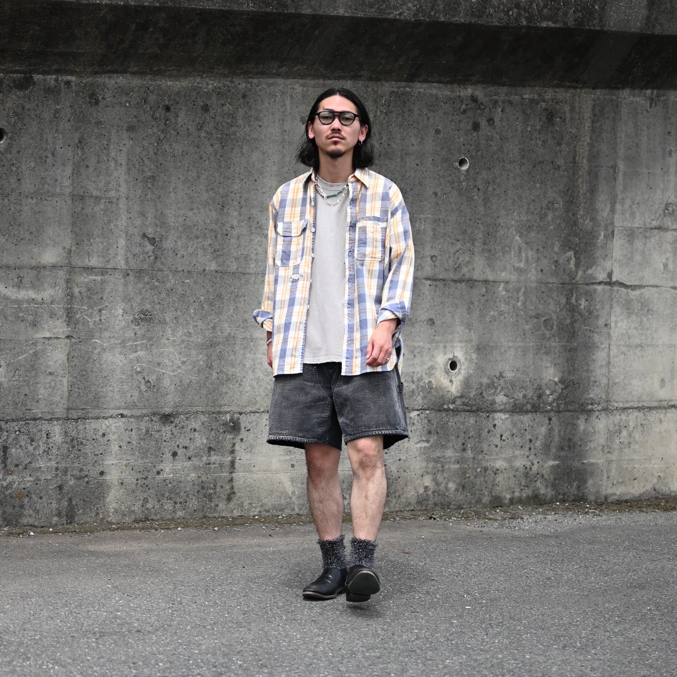 bowwow 26ss チェックシャツ BOWWOW(バウワウ)チェックシャツ、ショーツカジュアルスタイル | GANKO