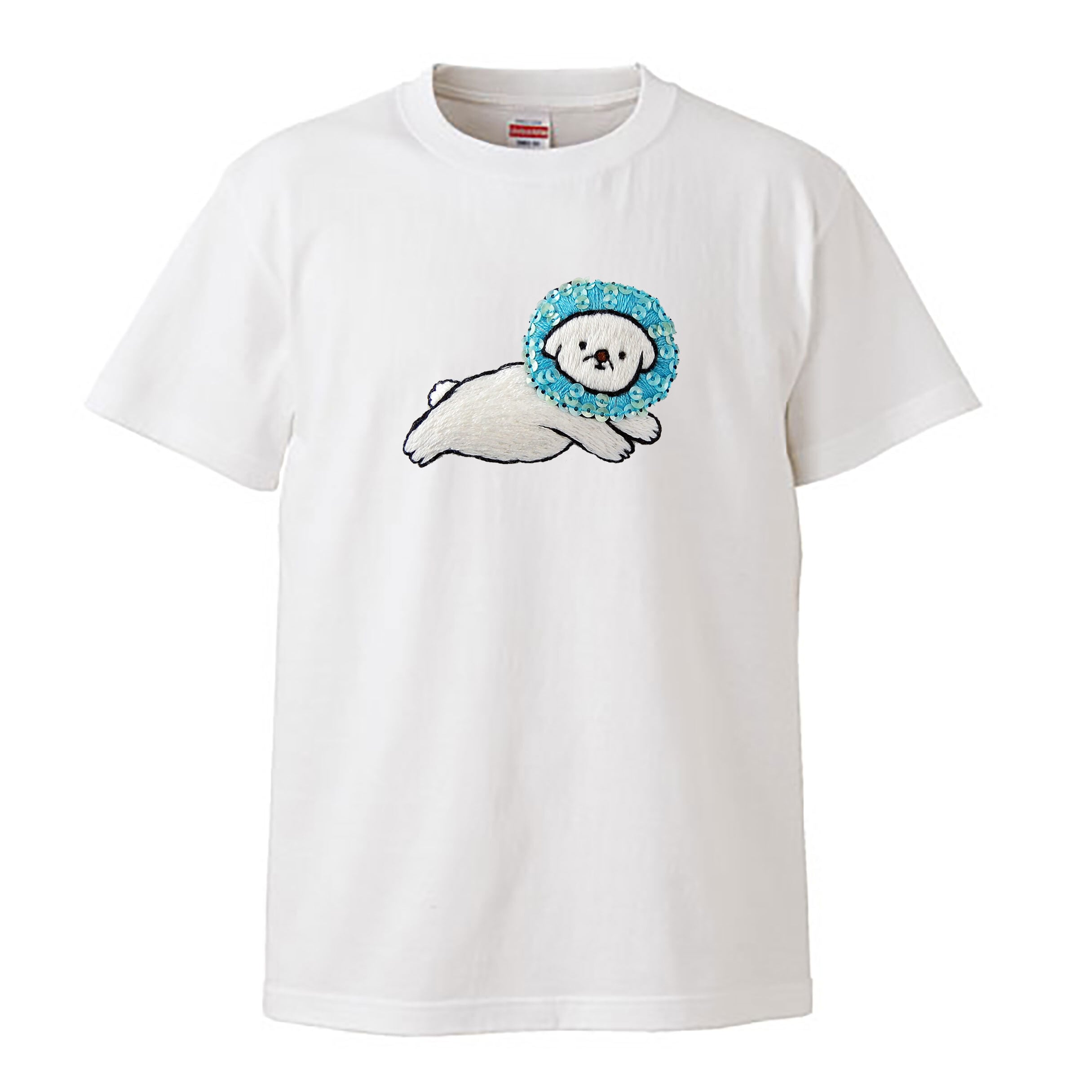 犬 / Tシャツ / なかしまともみ / -WHITE- | ヤマトとニコメのネットストア