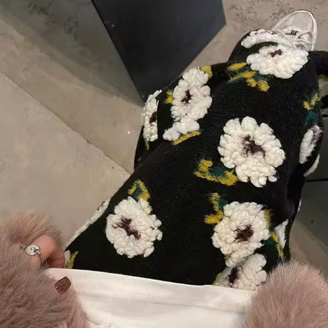 poco poco flower midi skirt