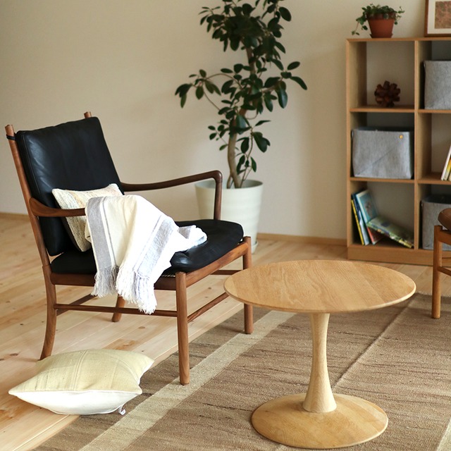 【OW149_コロニアルチェア】CARL HANSEN & SON ／ラウンジチェア／ウォルナット・オイル仕上げ／ブラックレザー／北欧家具／カールハンセン