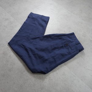 Polo by Ralph Lauren SILK LINEN trousers NAVY W36L30 古着