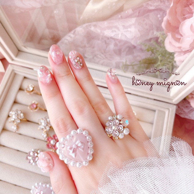 通常販売】Perl pink heart ring | honeymignon