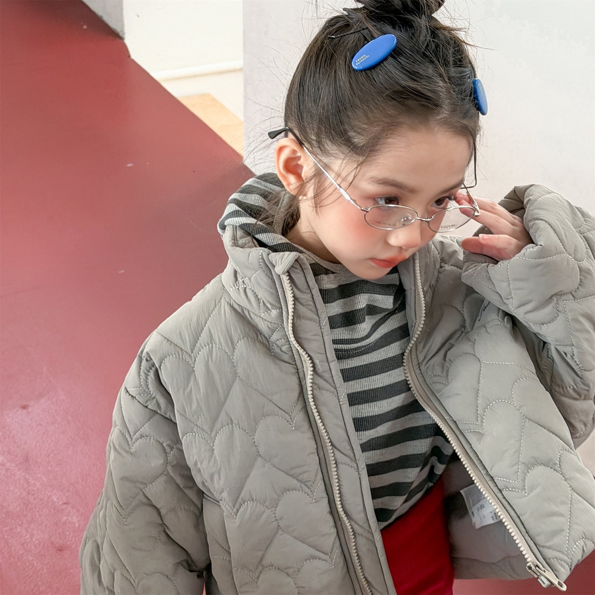 ハートキルティングショート丈アウター